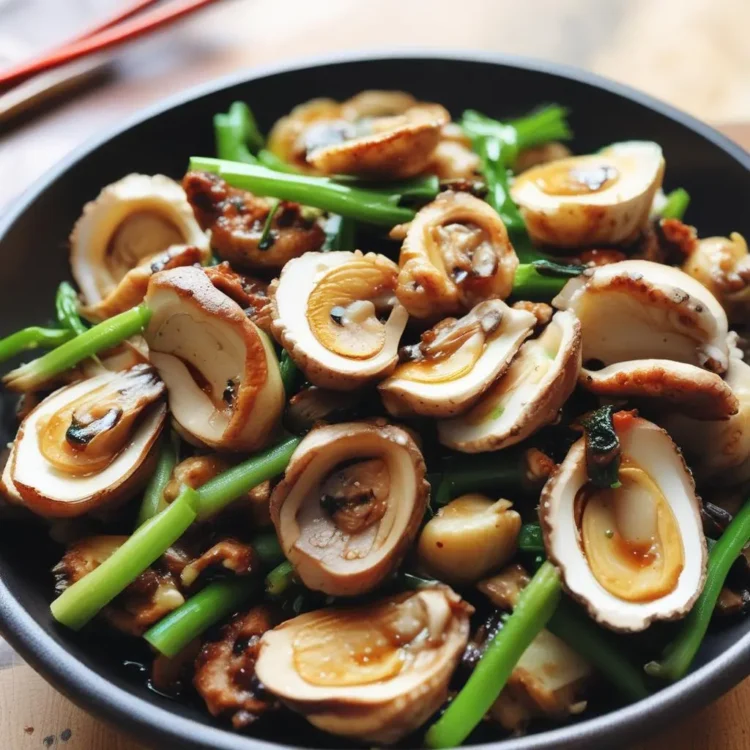 asian stir fry garclic and green onion style oyster recipe