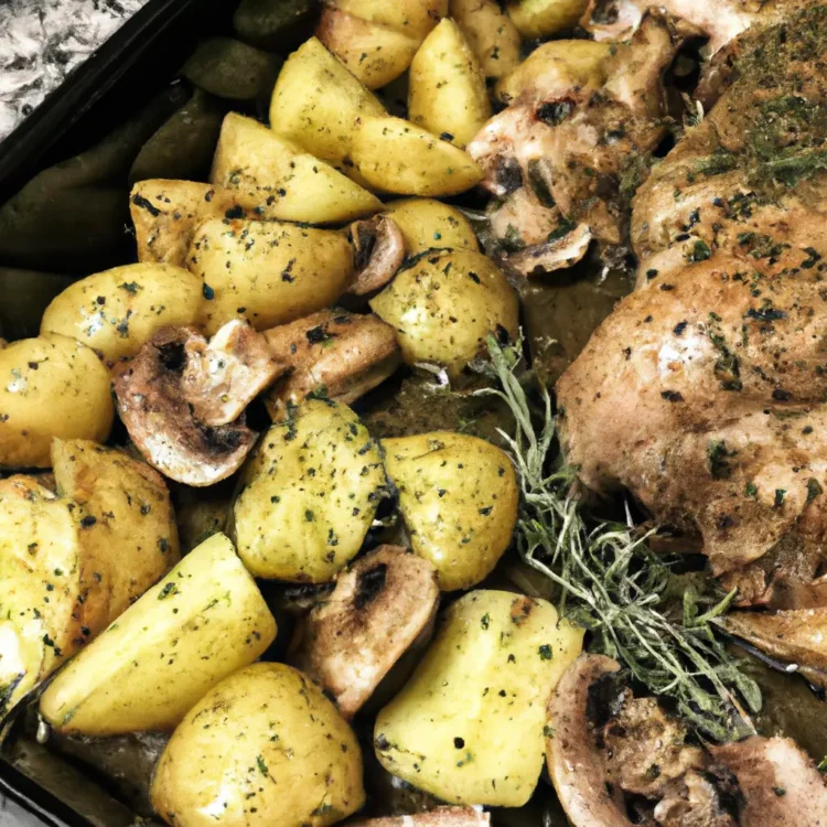chicken mushroom potatoes rosemary crock pot recipe