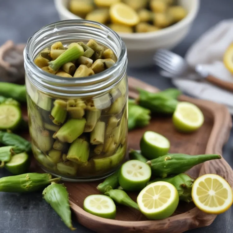 pickled okra recipe lemon pepper and garlic