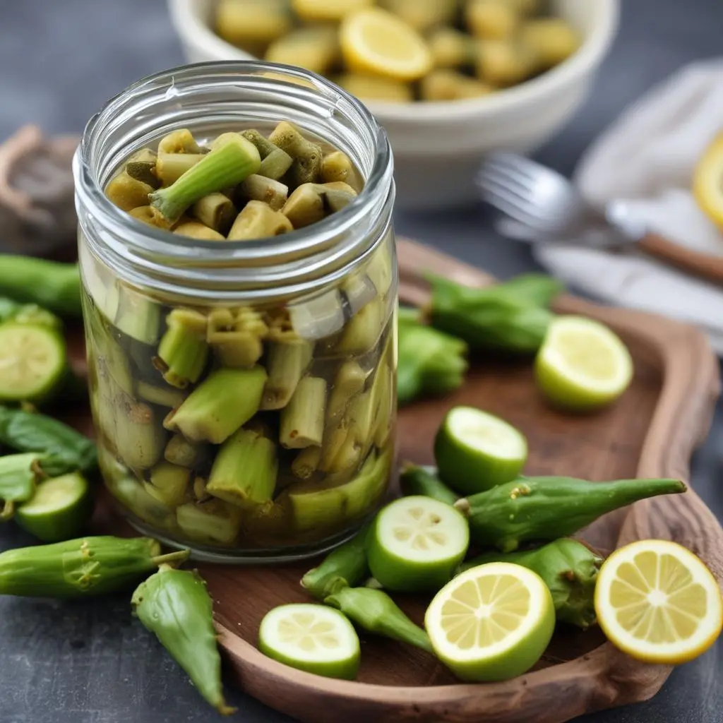pickled okra recipe lemon pepper and garlic